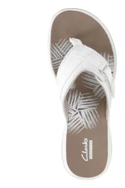 Clarks Breeze Sea White Thong Sandal -Walking On A Cloud 26125508 6