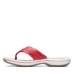 Clarks Breeze Sea Red Thong Sandal -Walking On A Cloud 26125718 5