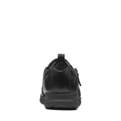 Clarks Un Adorn Zip Black Leather Slip-On 12 Clarks Un Adorn Zip Black Leather Slip-On -Walking On A Cloud 26137017 6