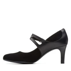 Clarks Dancer Reece Black Suede Mary Jane Pump -Walking On A Cloud 26137184 5