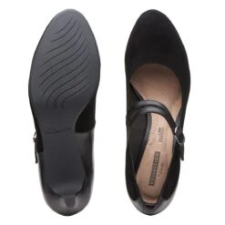 Clarks Dancer Reece Black Suede Mary Jane Pump -Walking On A Cloud 26137184 7