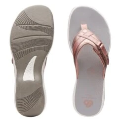 Clarks Breeze Sea Rose Gold Thong Sandal 13 Clarks Breeze Sea Rose Gold Thong Sandal -Walking On A Cloud 26142608 7