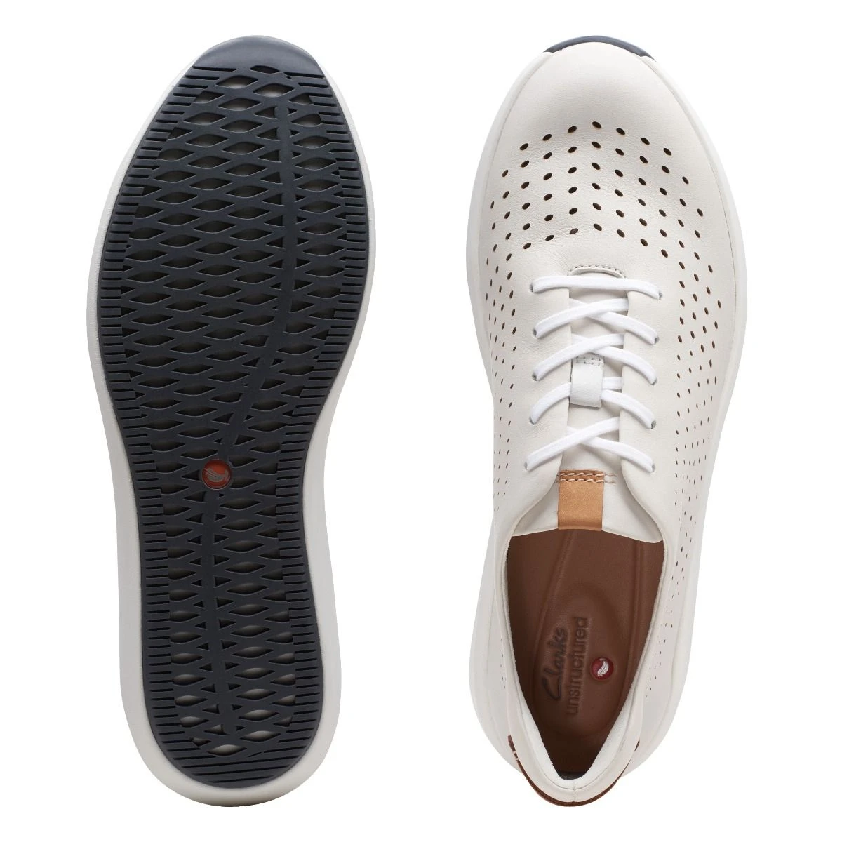 Clarks Un Rio Tie White Nubuck Leather Sneaker 7 Clarks Un Rio Tie White Nubuck Leather Sneaker - Image 5