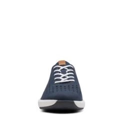 Clarks Un Rio Tie Navy Nubuck Leather Sneaker -Walking On A Cloud 26148717 3