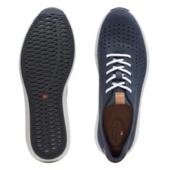 Clarks Un Rio Tie Navy Nubuck Leather Sneaker -Walking On A Cloud 26148717 7