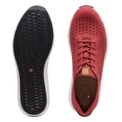 Clarks Un Rio Tie Red Nubuck Leather Sneaker -Walking On A Cloud 26148718 7