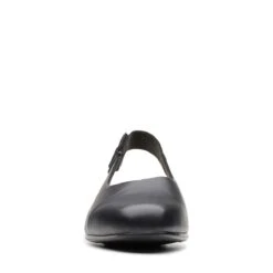 Clarks Juliet Pull Black Leather Slingback Heel -Walking On A Cloud 26149772 3