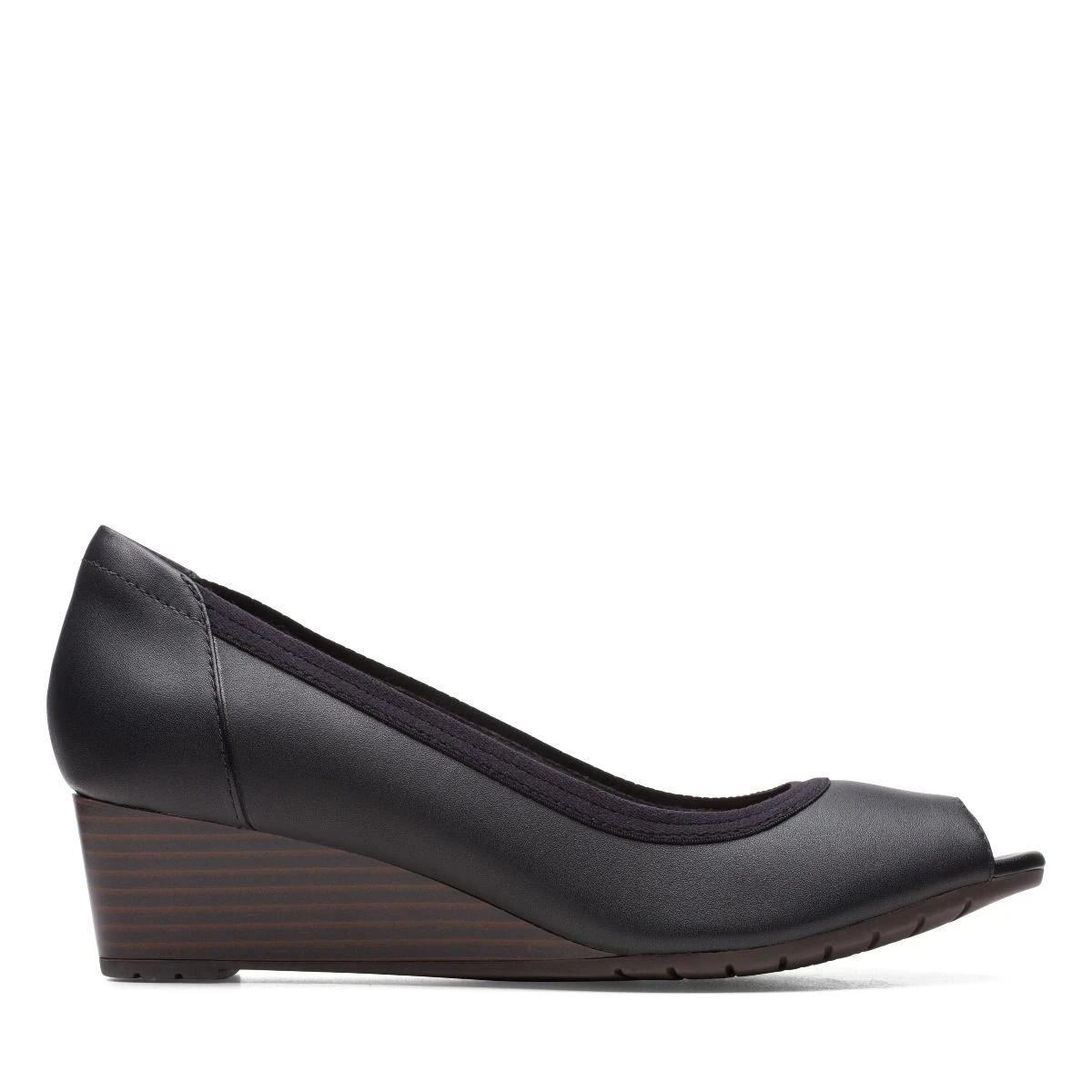 Clarks Mallory Charm Black Leather Pump 4 Clarks Mallory Charm Black Leather Pump - Image 2