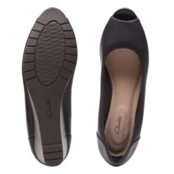 Clarks Mallory Charm Black Leather Pump 11 Clarks Mallory Charm Black Leather Pump -Walking On A Cloud 26149788 7