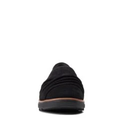 Clarks Sharon Villa Black Suede Wedge Loafer -Walking On A Cloud 26153283 3