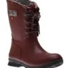 BOGS Amanda Plush Lace-Up Burgundy Women's Insulated Rain Boot -Walking On A Cloud BOGAMANDAPL04