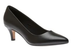 Clarks Linvale Jerica Black Leather Pump