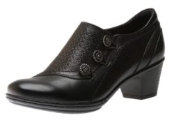 Kailyn Black High Vamp Low Heel Pump 11 Kailyn Black High Vamp Low Heel Pump -Walking On A Cloud COBKAILYNASO01