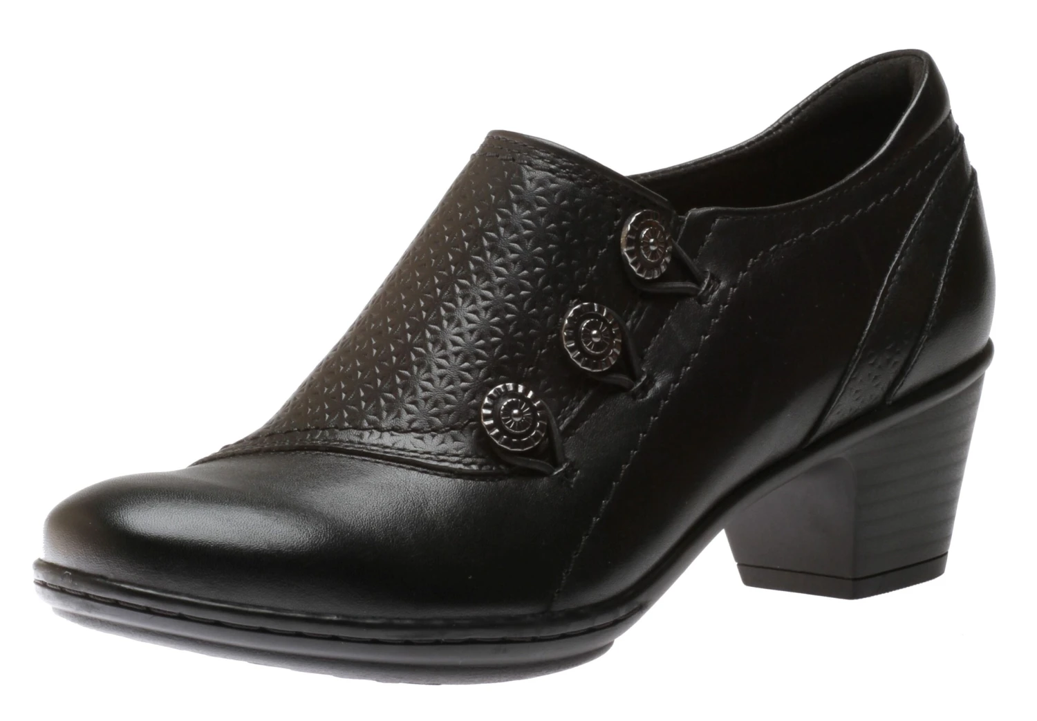 Kailyn Black High Vamp Low Heel Pump 6 Kailyn Black High Vamp Low Heel Pump - Image 4