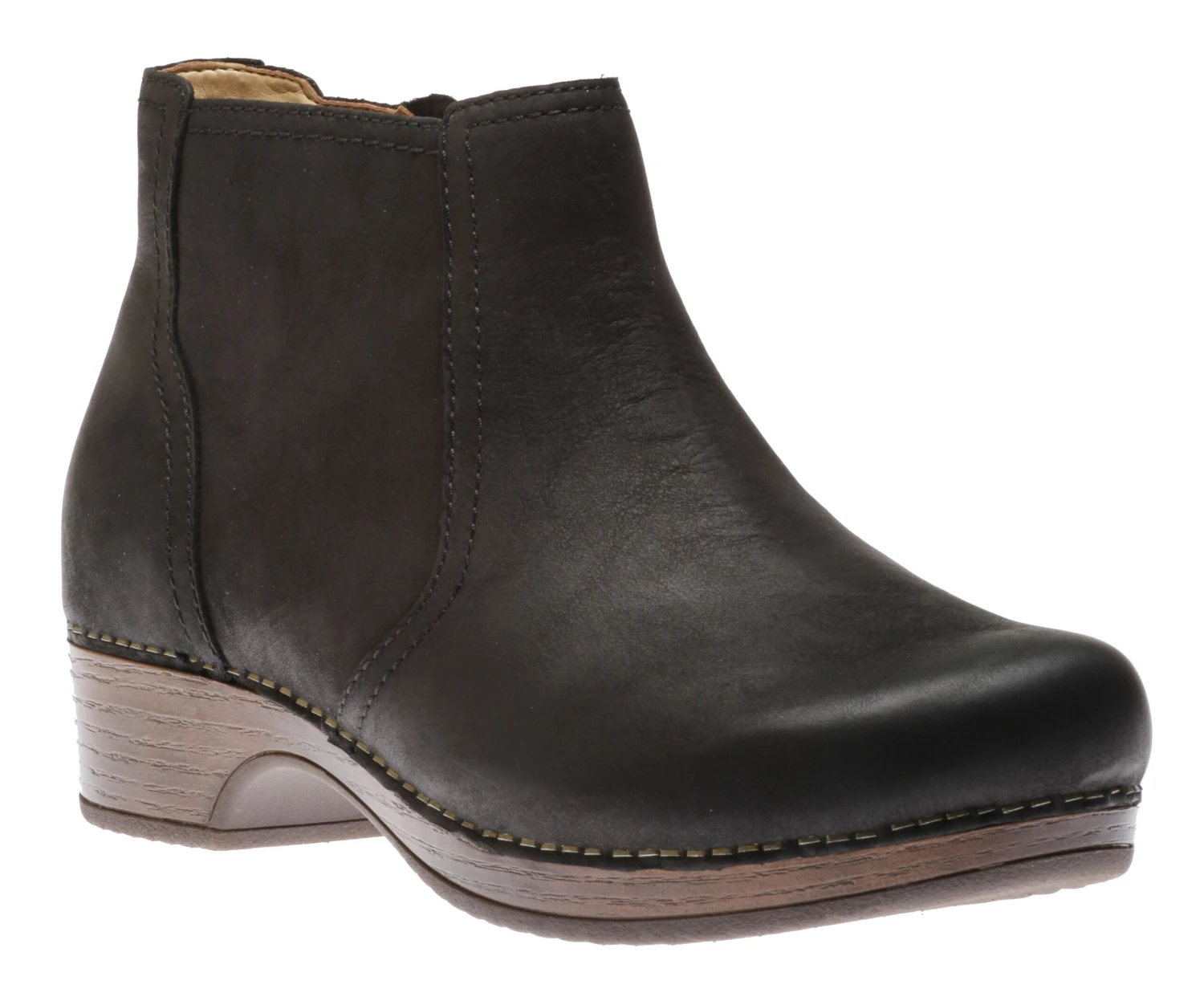 Dansko Barbara Black Burnished Nubuck Leather Ankle Boot 3 Dansko Barbara Black Burnished Nubuck Leather Ankle Boot