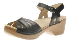 Dansko Season Black Leather Sandal