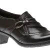 Marietta Mavis Black Leather Slip-On Heel Shoe 2 Marietta Mavis Black Leather Slip-On Heel Shoe -Walking On A Cloud EARMARIETTMA01