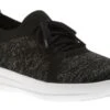 F-Sporty Uberknit Black Grey Lace-Up Sneaker -Walking On A Cloud FITSPORTYU21