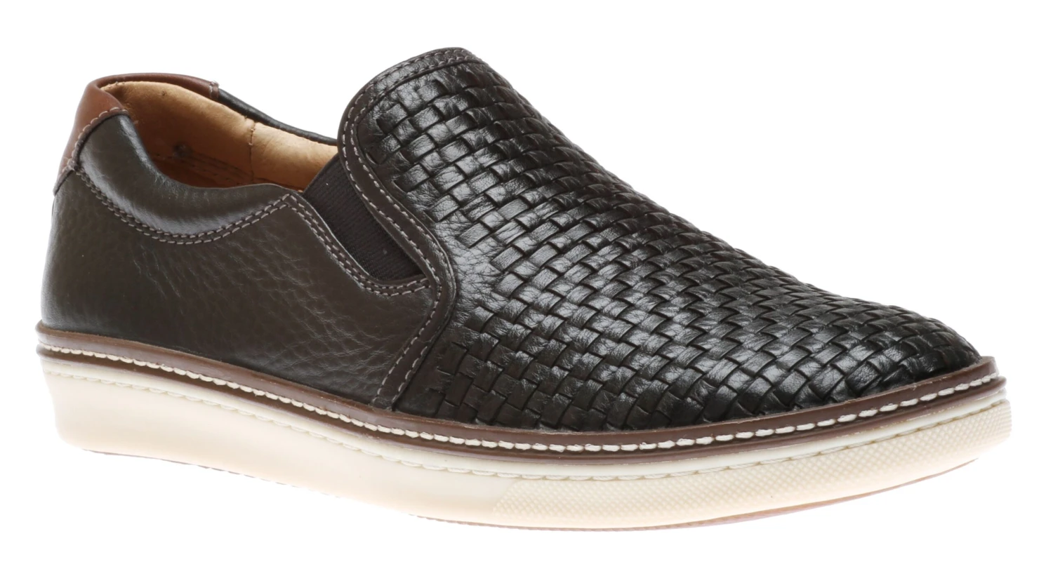 McGuffey Woven Black Leather Slip-On Sneaker 3 McGuffey Woven Black Leather Slip-On Sneaker