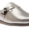 Mephisto Halina Metallic Silver Clog -Walking On A Cloud MEPHALINA11