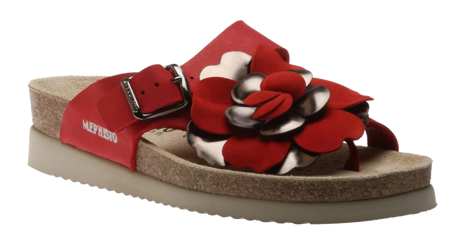 Mephisto Helen Flower Red Thong Sandal 3 Mephisto Helen Flower Red Thong Sandal