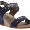 Mephisto Maria Spark Indigo Blue Wedge Sandal -Walking On A Cloud MEPMARIA03