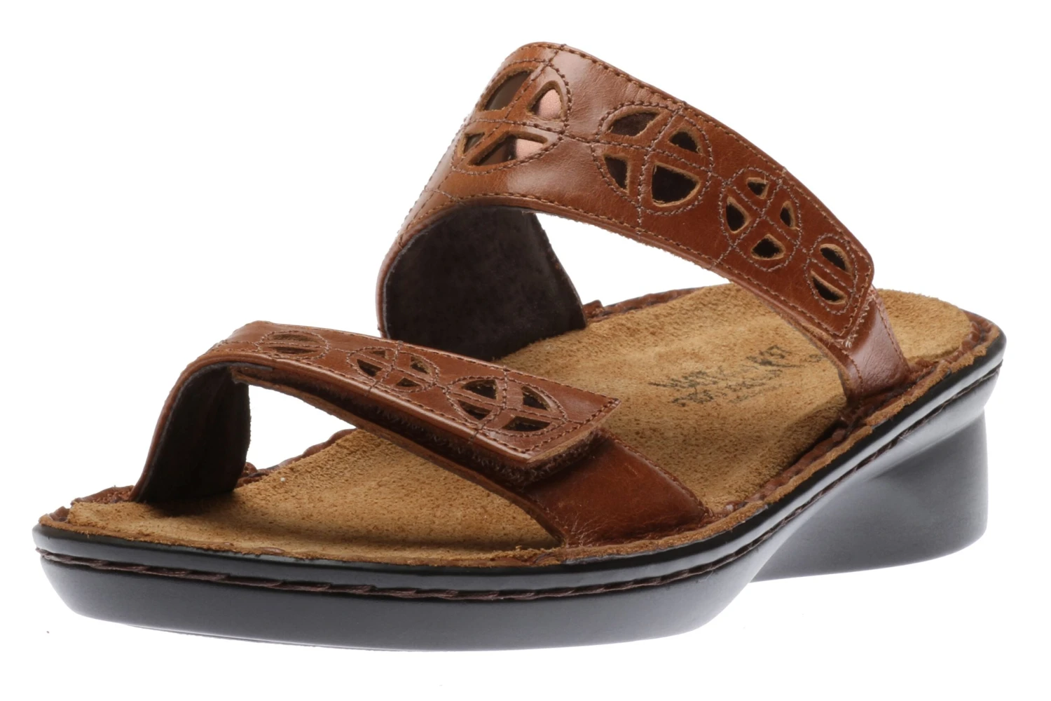 Cornet Brown Leather Slide Sandal 2 Cornet Brown Leather Slide Sandal
