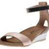 Pixie Pearl Rose Leather Wedge Sandal -Walking On A Cloud NAOPIXIERAU