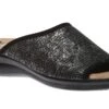 Ladies Black Silver Slide Sandal 2 Ladies Black Silver Slide Sandal -Walking On A Cloud POL80341701