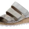 Gina 17 White Leather Slide Wedge Sandal -Walking On A Cloud ROM32217 206001