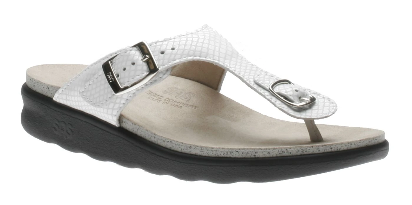 Sanibel White Snake Thong Sandal 3 Sanibel White Snake Thong Sandal