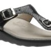 Sanibel Black Snake Thong Sandal -Walking On A Cloud SASSANIBEL31