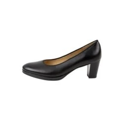 Ara Ophelia Black Leather Pump -Walking On A Cloud ara1343605b
