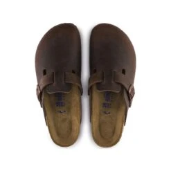 Birkenstock Boston Habana Brown Oiled Leather Soft Footbed Clog -Walking On A Cloud birboston02c