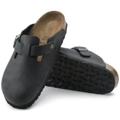 Birkenstock Boston Black Oiled Leather Clog -Walking On A Cloud birboston21a