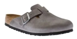 Birkenstock Boston Iron Grey Oiled Leather Clog