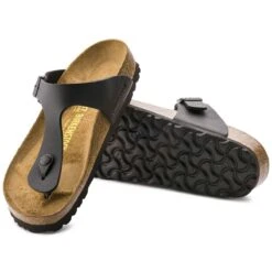 Birkenstock Gizeh Birko-Flor Black Thong Sandal -Walking On A Cloud birgizeh01a