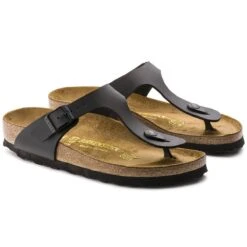 Birkenstock Gizeh Birko-Flor Black Thong Sandal -Walking On A Cloud birgizeh01c