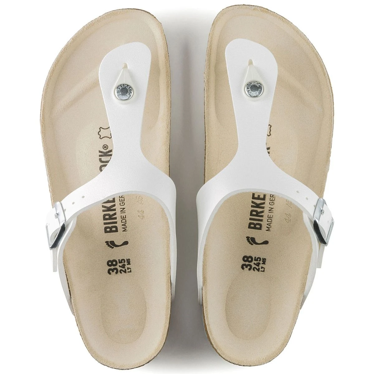 Birkenstock Gizeh Birko-Flor White Thong Sandal 7 Birkenstock Gizeh Birko-Flor White Thong Sandal - Image 5