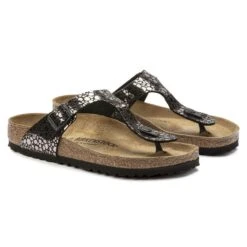 Birkenstock Gizeh BF Met Black -Walking On A Cloud birgizeh21d