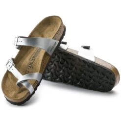 Birkenstock Mayari Birko-Flor Silver Sandal -Walking On A Cloud birmayari12a
