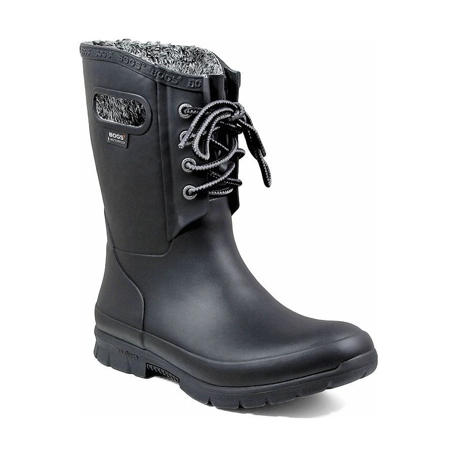 BOGS Amanda Plush Lace-Up Black Women's Insulated Rain Boot 4 BOGS Amanda Plush Lace-Up Black Women's Insulated Rain Boot - Image 2