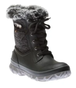 BOGS Arcata Knit Black Winter Boot -Walking On A Cloud bogarcatak01