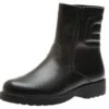 Double Zipper Grip Black Winter Boot -Walking On A Cloud canf3174g01