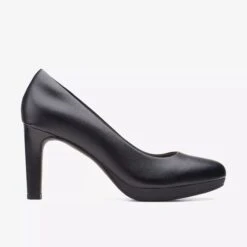 Clarks Ambyr Joy Black Leather Dress Pump -Walking On A Cloud claambyrj01d