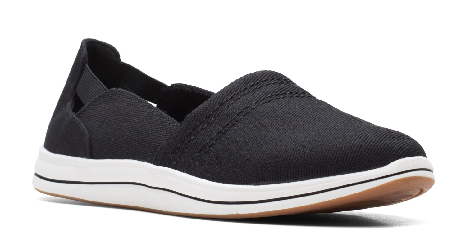 Clarks Breeze Step Black Slip-On Canvas Sneaker 3 Clarks Breeze Step Black Slip-On Canvas Sneaker