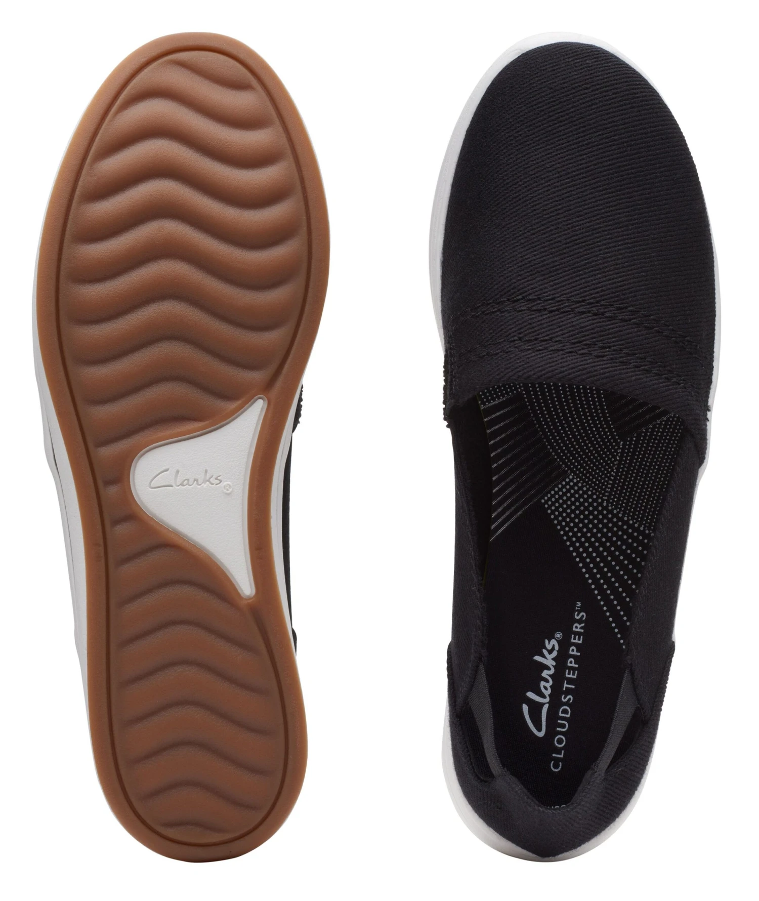 Clarks Breeze Step Black Slip-On Canvas Sneaker 4 Clarks Breeze Step Black Slip-On Canvas Sneaker - Image 2