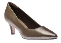 Clarks Linvale Jerica Metallic Leather Pump -Walking On A Cloud clalinvalej11