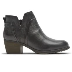 Anisa V-Cut Black Bootie 11 Anisa V-Cut Black Bootie -Walking On A Cloud cobanisa01d