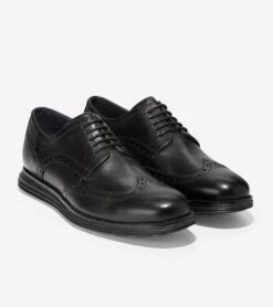 Cole Haan Grand2Wing Tip Black -Walking On A Cloud colgrandwo001e